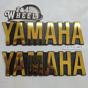 Gold Fuel Tank Emblem Badge Pair for Yamaha SR XS XV XJ RX LS RXS FS1