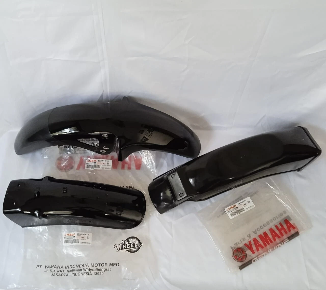Genuine Front Rear Fender Mudguard Black Set for Yamaha RX King RXK RXS RX115 RX135
