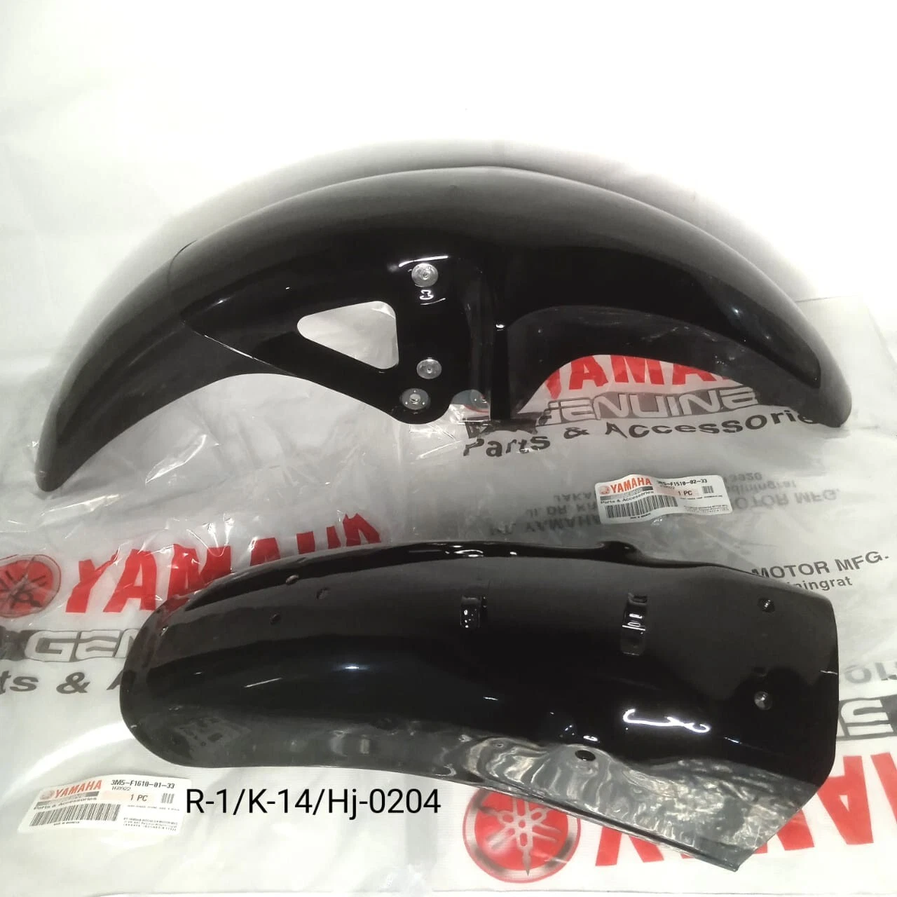 Genuine Yamaha RX King RXS RX115 RX135 Front and Rear Black Fender Mudguard