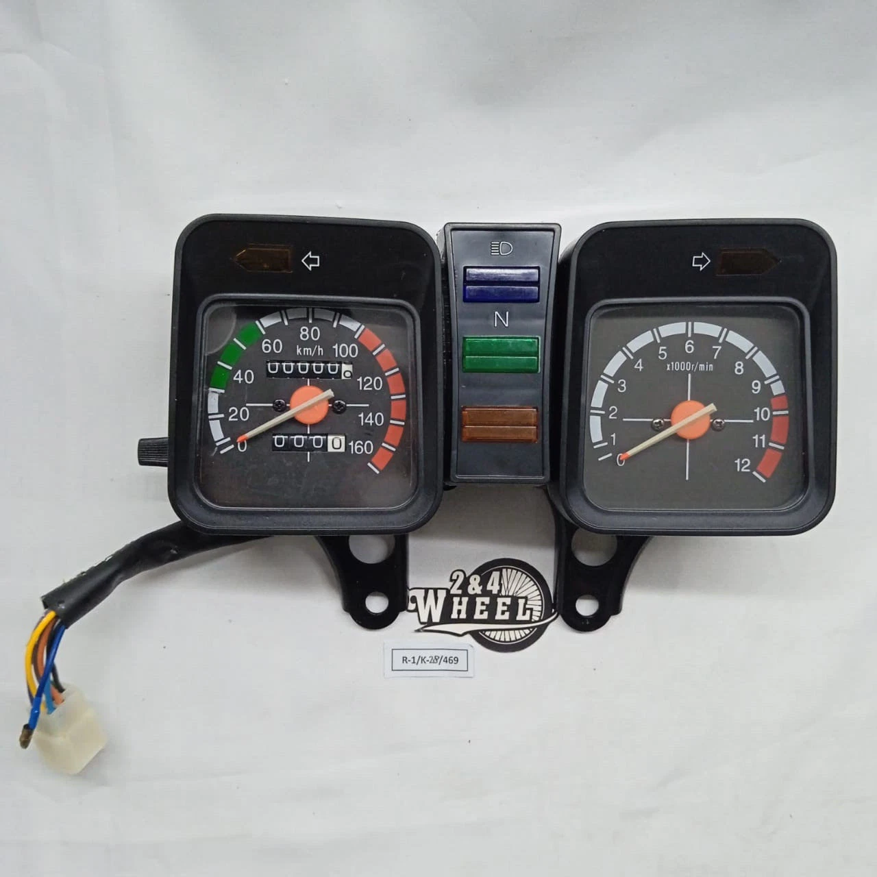 Yamaha RXS100 RX115 Speedometer Tachometer Gauge Set with Oil Indicator Assembly