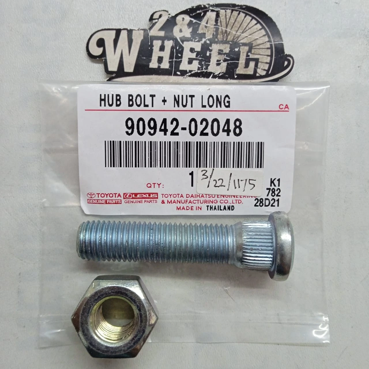 Toyota Land Cruiser FJ40 FJ45 BJ40 BJ42 HJ45 Wheel Lug Stud With Nut 90942-02048