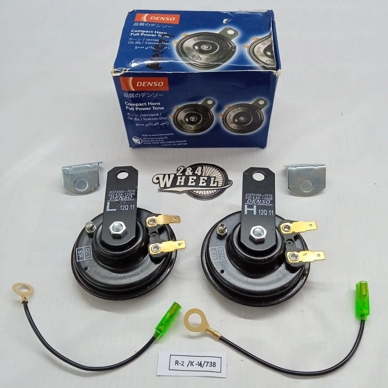 Toyota Land Cruiser FJ40 FJ45 FJ55 FJ60 FJ62 FJ70 FJ75 Denso Horn 12v Pair - Image 2