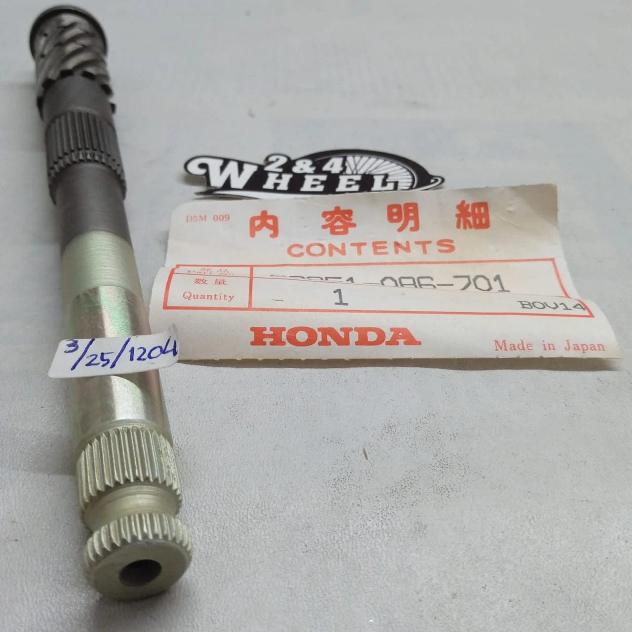 Kick Starter Spindle Honda C50 82 C70 XR70 CRF70 28251-086-701 NOS GENUINE - Image 5