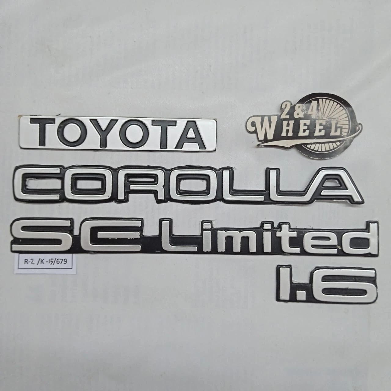 Toyota Corolla SE Limited 4 Piece Rear Emblem Set