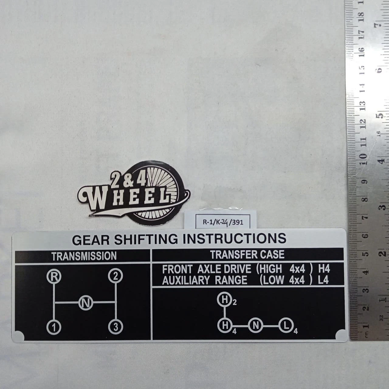 Toyota Land Cruiser FJ40 BJ40 Gear Shift Instruction Emblem Notice Plate 3 Speed - Image 6