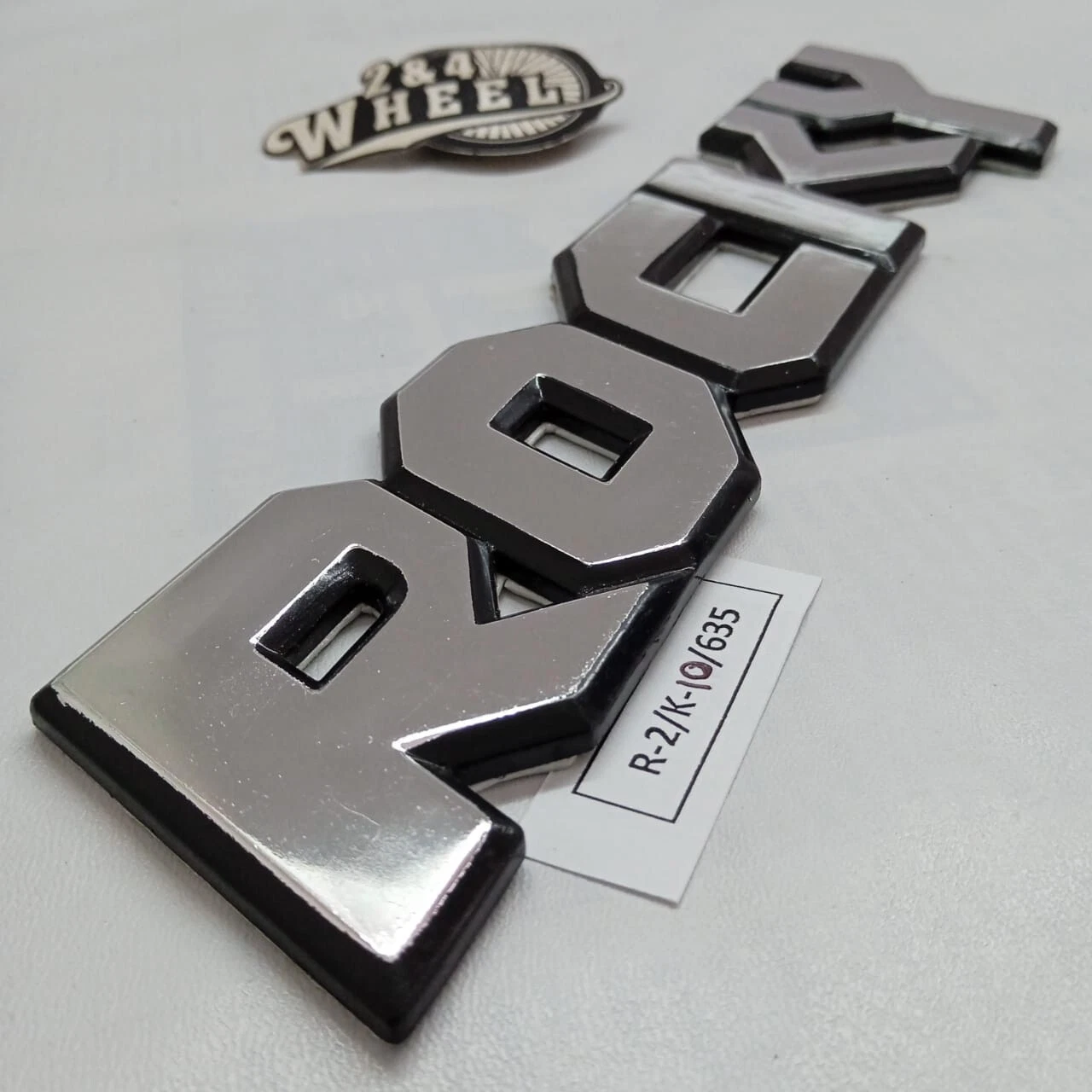 Daihatsu Rocky Rear Emblem Badge 3D Chrome NEW - Image 2