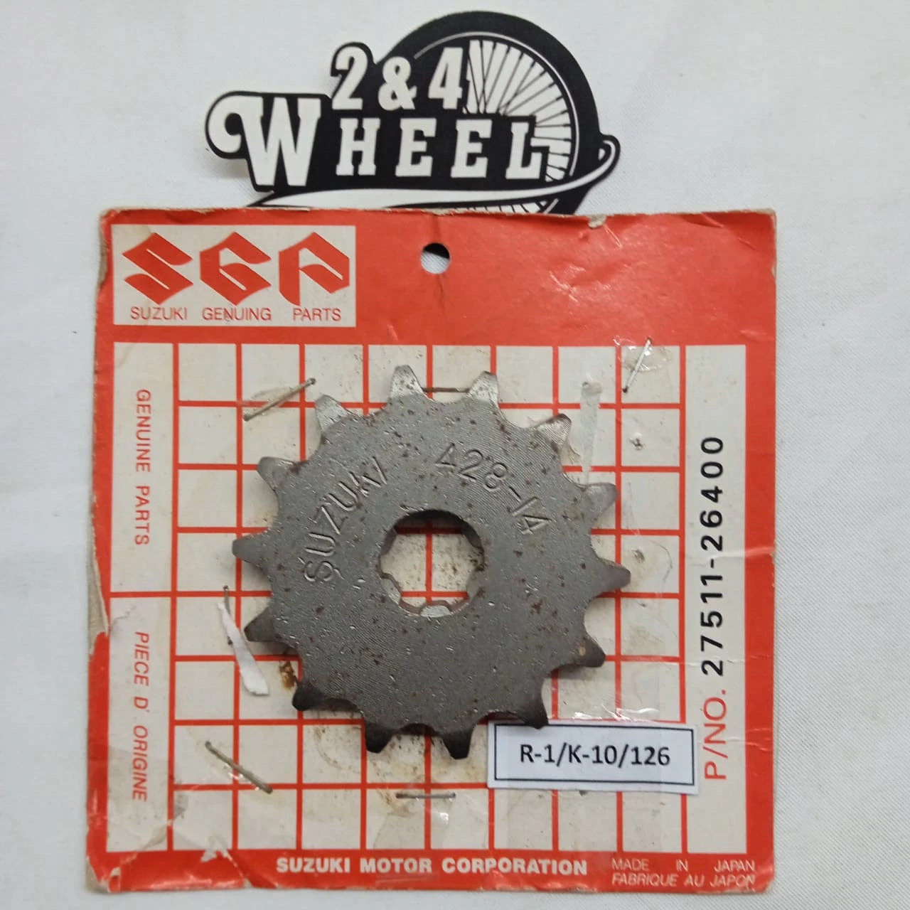 Suzuki RM80 Front Engine Sprocket 14T 27511-26400 NOS - Image 2