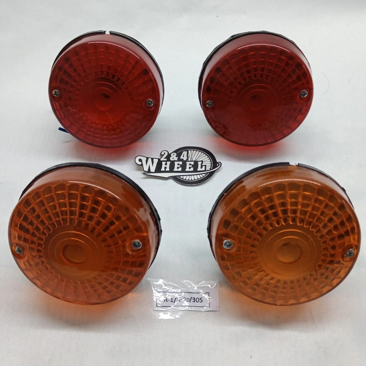 Suzuki LJ50 LJ80 Indocator and Tail Light Red Yellow Set Of 4 Pcs FREE BULB NOS