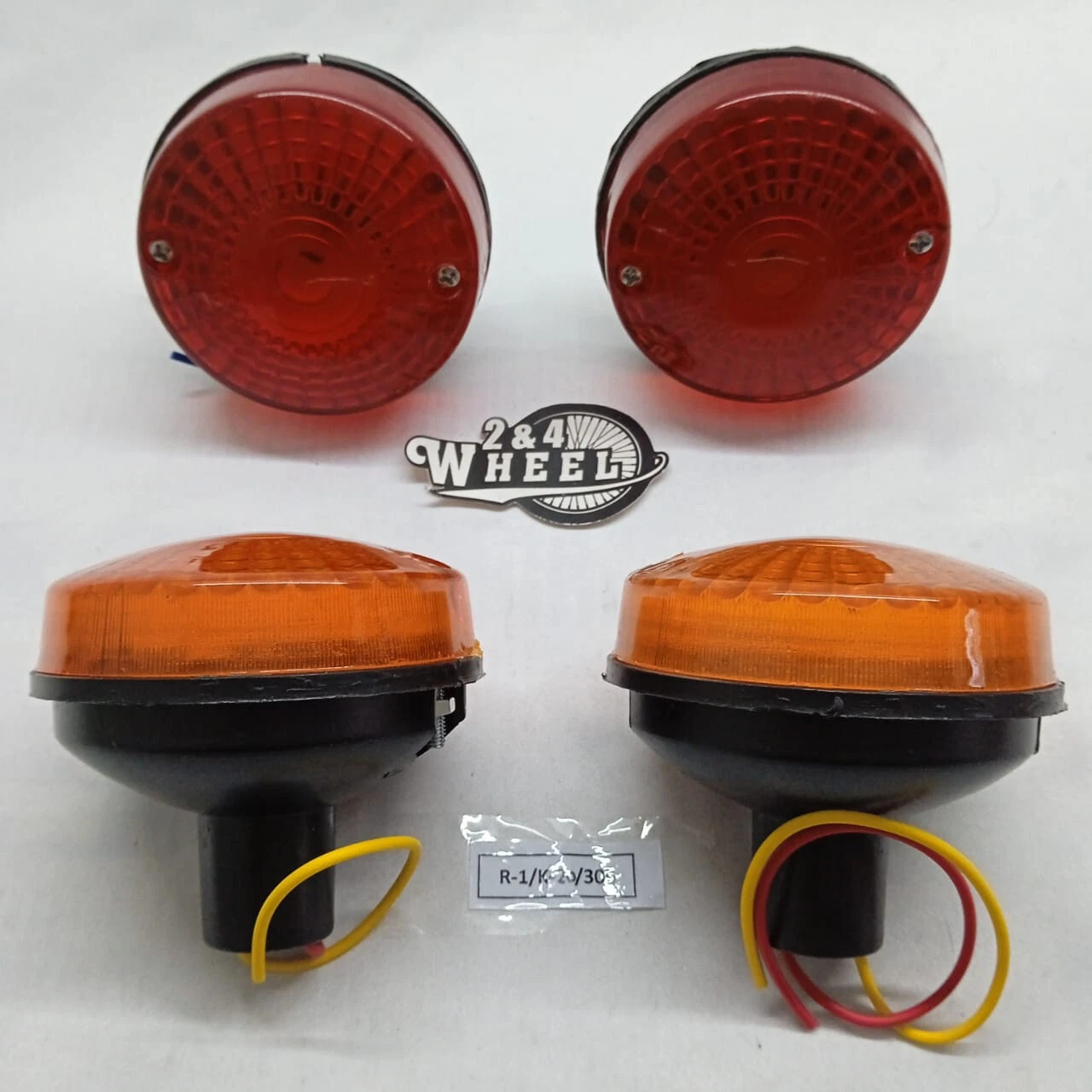 Suzuki LJ50 LJ80 Indocator and Tail Light Red Yellow Set Of 4 Pcs FREE BULB NOS - Image 2