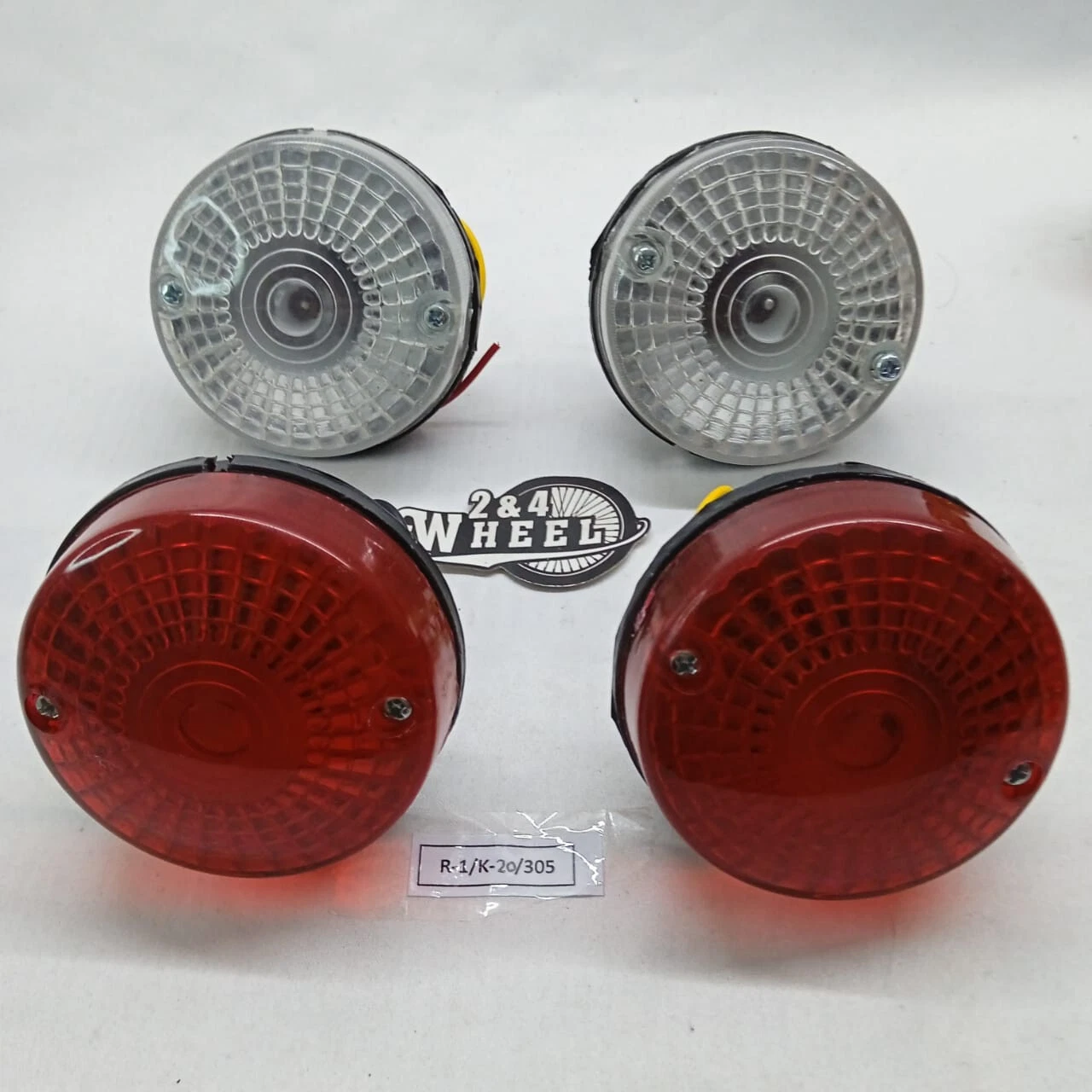 Suzuki LJ50 LJ80 Tail Light Assy Red and White Set Of 4 Pcs NOS FREE BULB