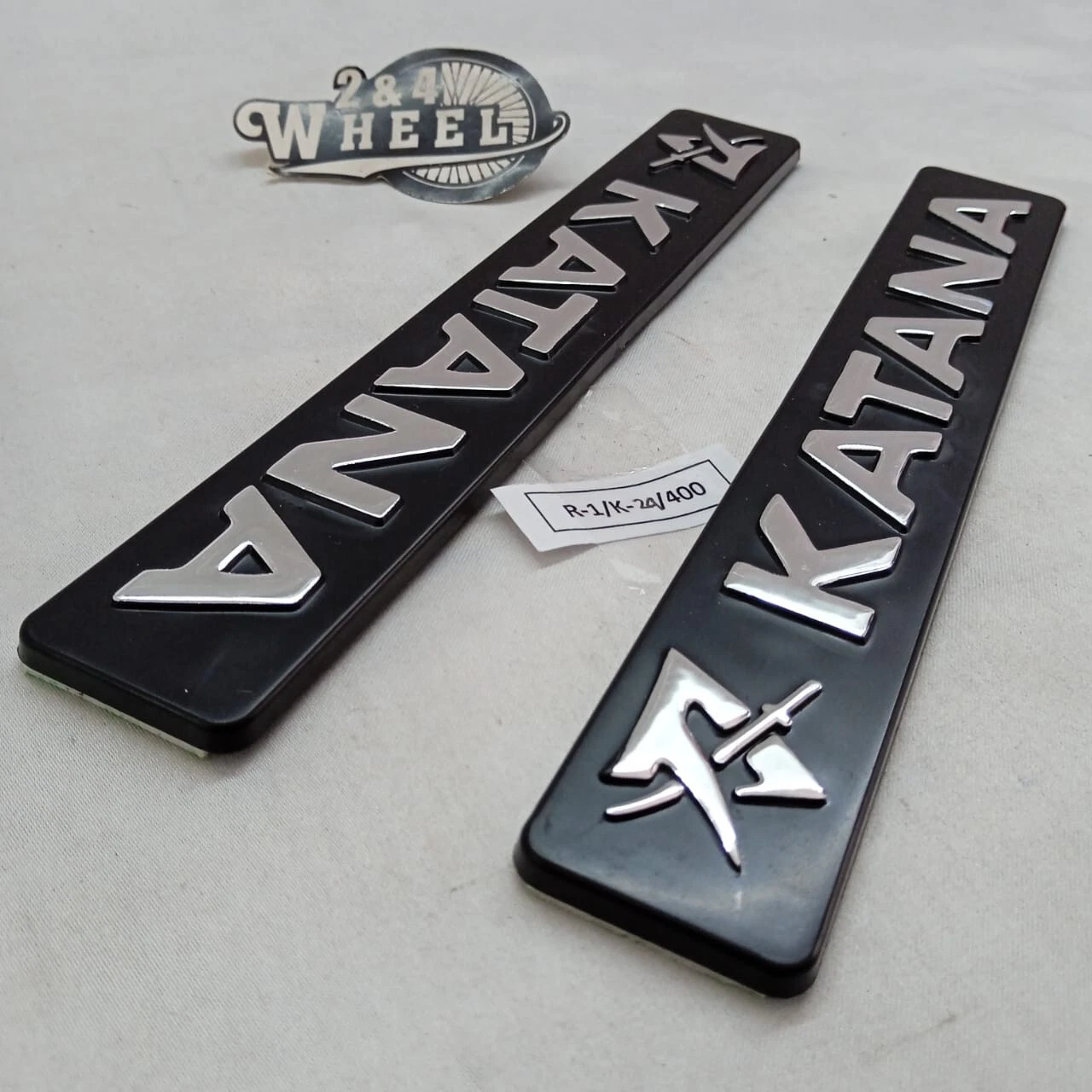 Suzuki Jimny Samurai Sierra SJ410 SJ413 Front Fender Badge Emblem Katana Set NEW - Image 2