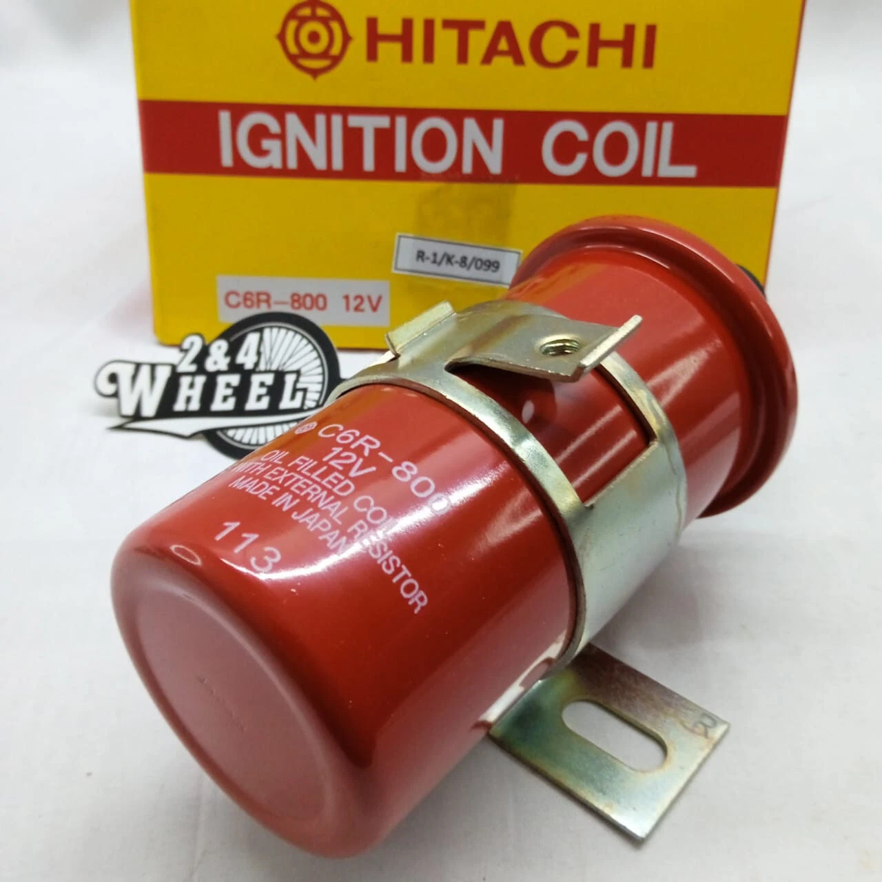 Hitachi C6R-800 12V Ignition Coil with Resistor Made in Japan - Image 5