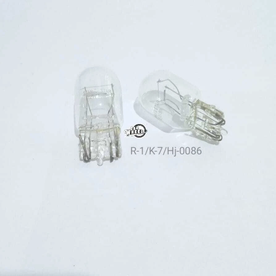 2pc T20 12V21/5W Clear Glass Turn Signal Stop Brake Tail Light Bulbs Stanleestar