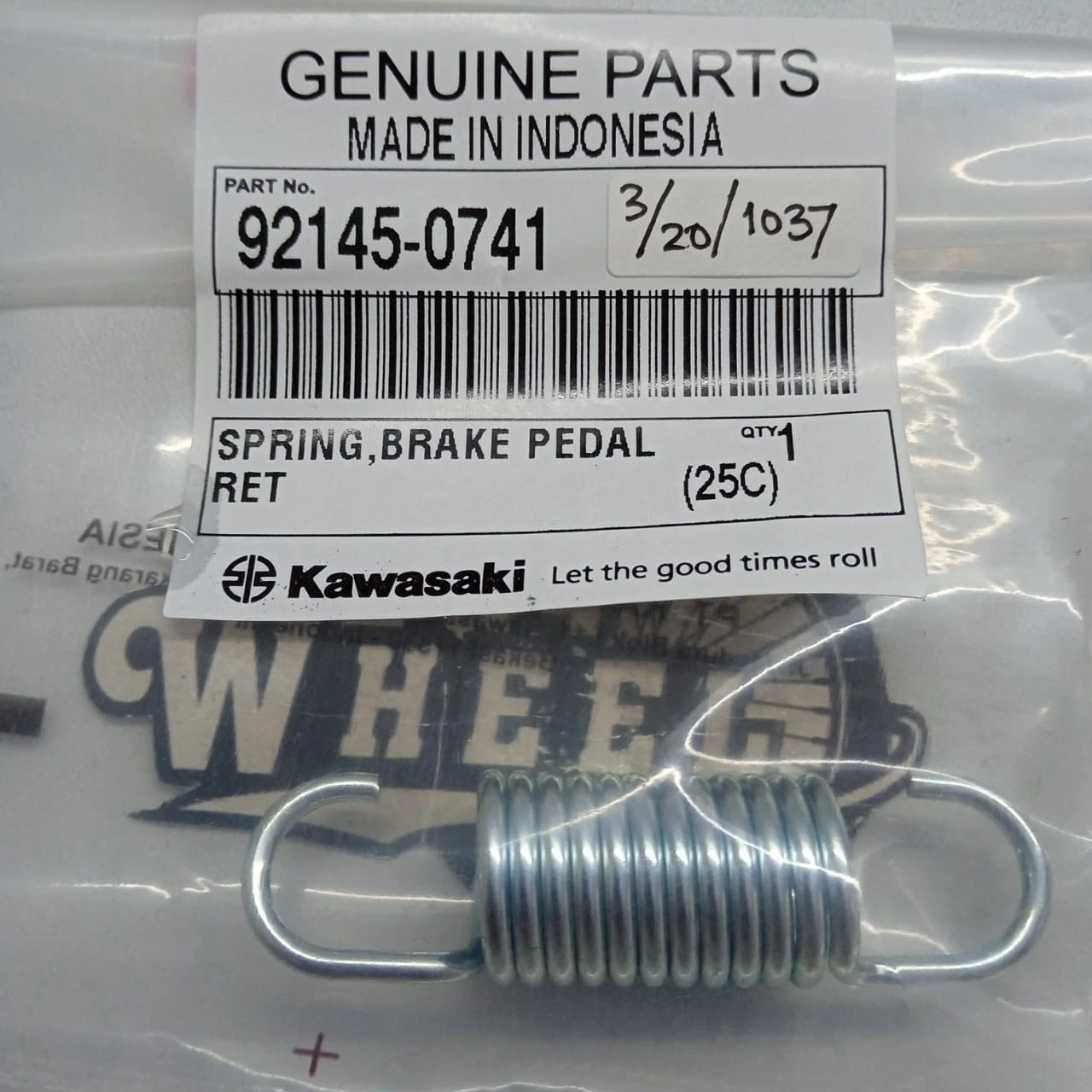 NEW GENUINE Spring Brake Pedal Kawasaki KLX D Tracker 92145-0741