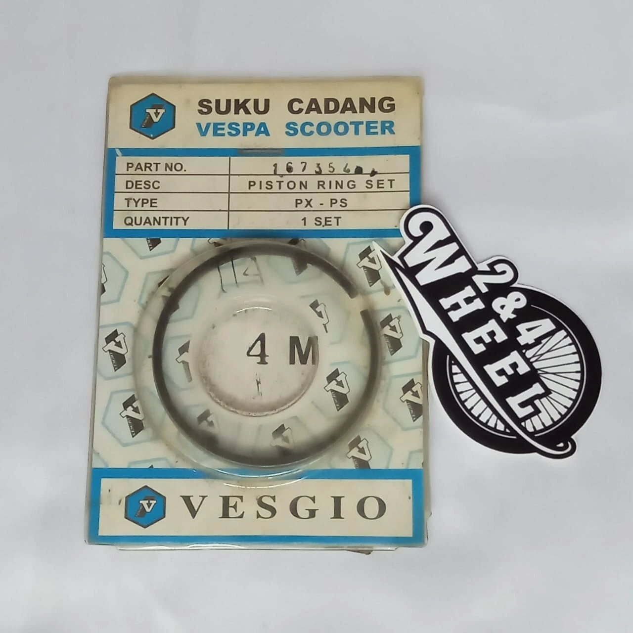 Vespa PX PS Piston Ring 4M Brand VESGIO 167354