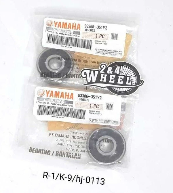 2X Yamaha Rear Hub Ball Bearing For Yamaha 93306-351Y2