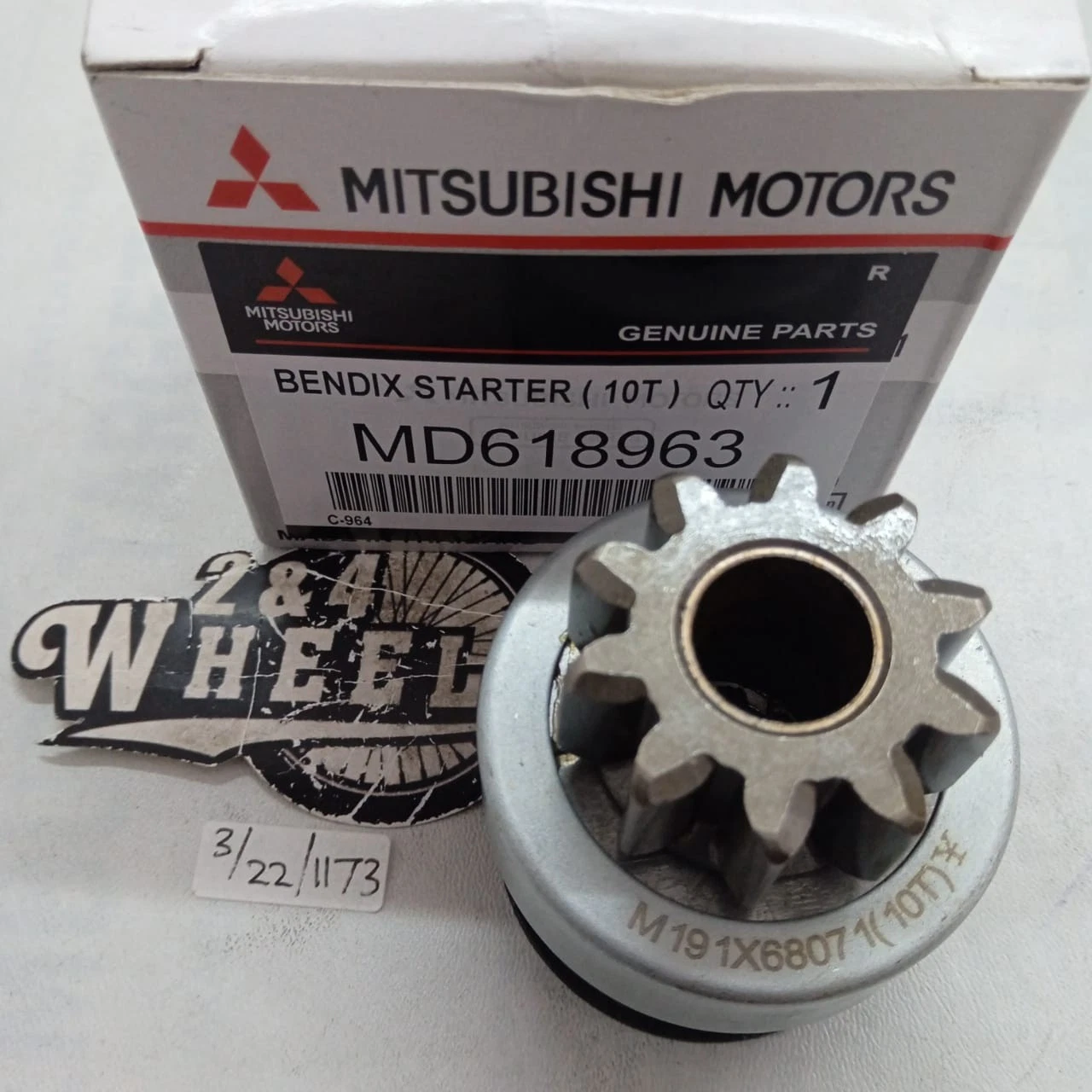 Starter Drive 10T For Mitsubishi Triton L200 Sporter Strada MD618963
