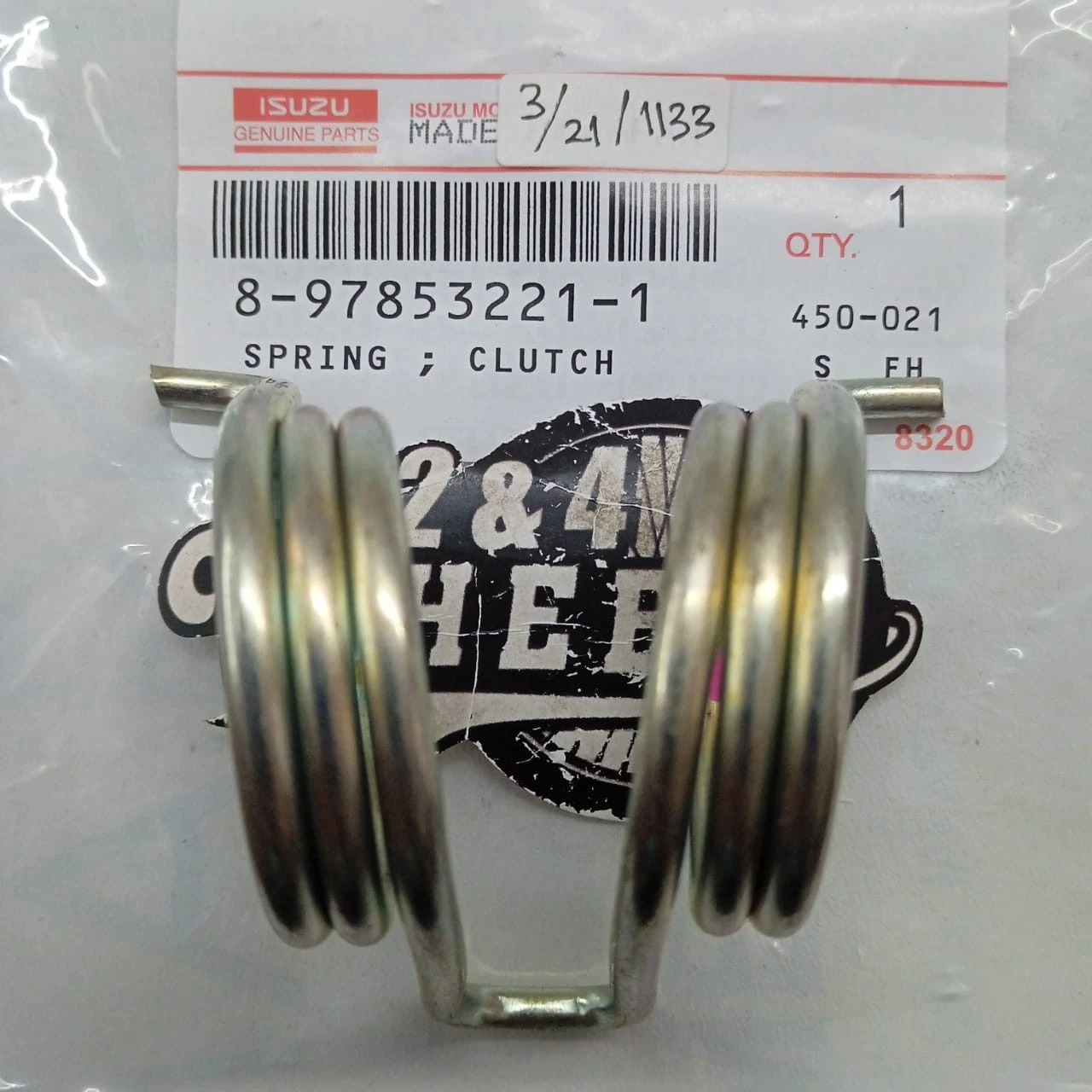 Isuzu ELF NKR NPR NQR Clutch Pedal Spring 8-97853221-1 NEW - Image 2