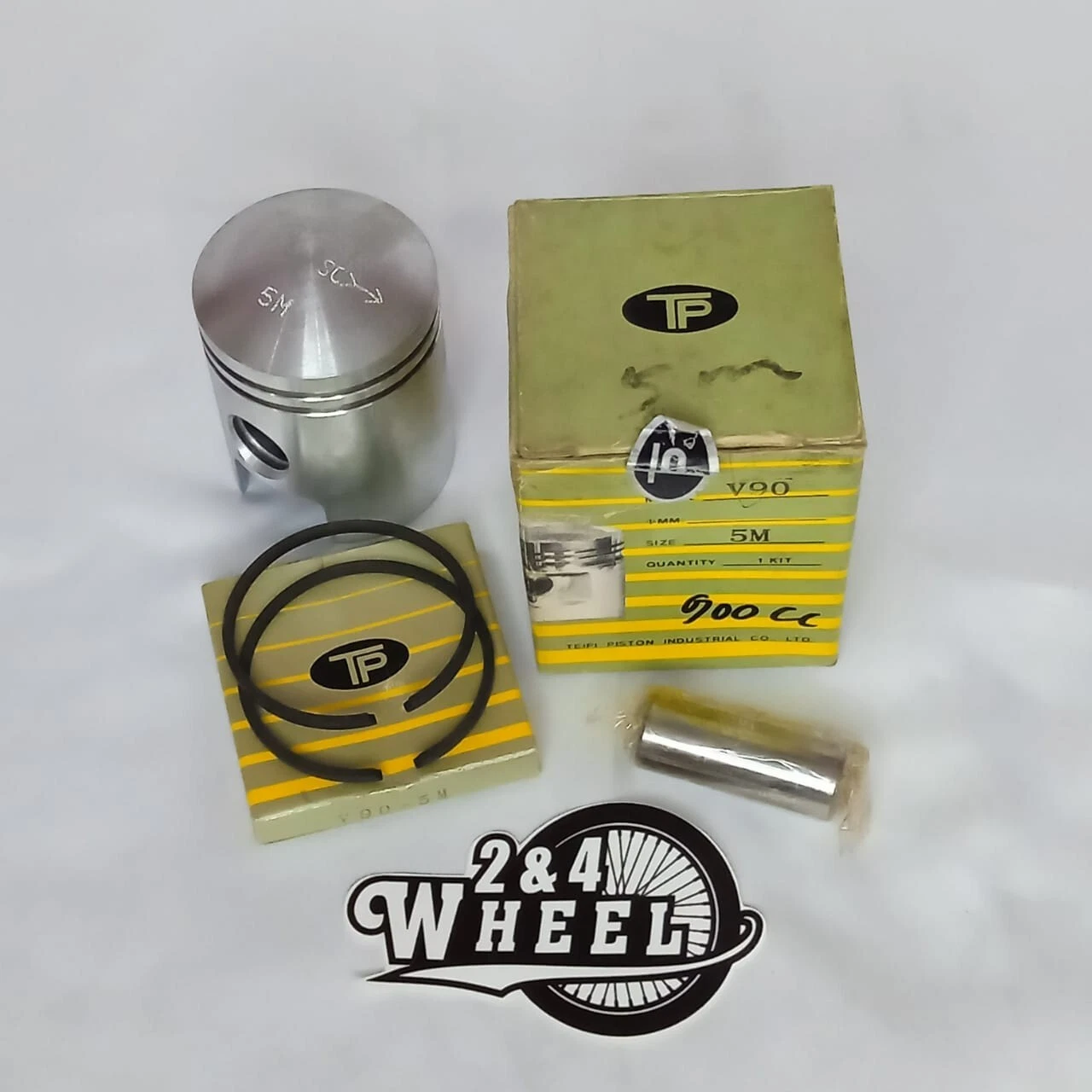 VESPA V90 SMALLFRAME COMPLETE PISTON KIT BRAND TP OVERSIZE 5M - Image 4