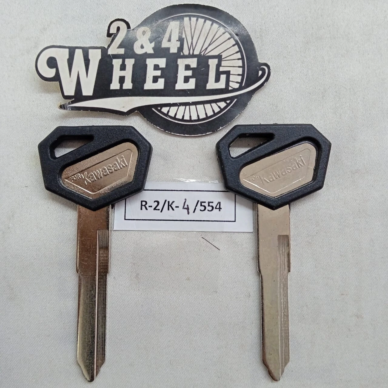 2Pcs Replacement Key Blank Uncut Fits Kawasaki KLX250 2009-2015 NEW