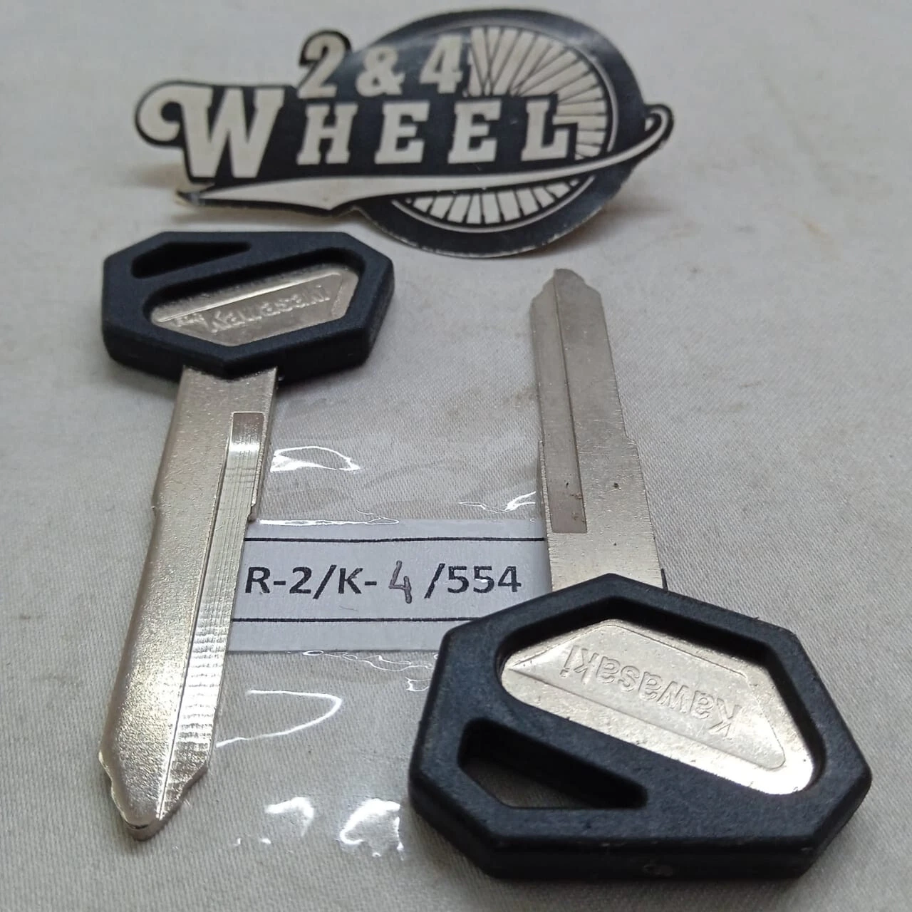 2Pcs Replacement Key Blank Uncut Fits Kawasaki KLX250 2009-2015 NEW - Image 2