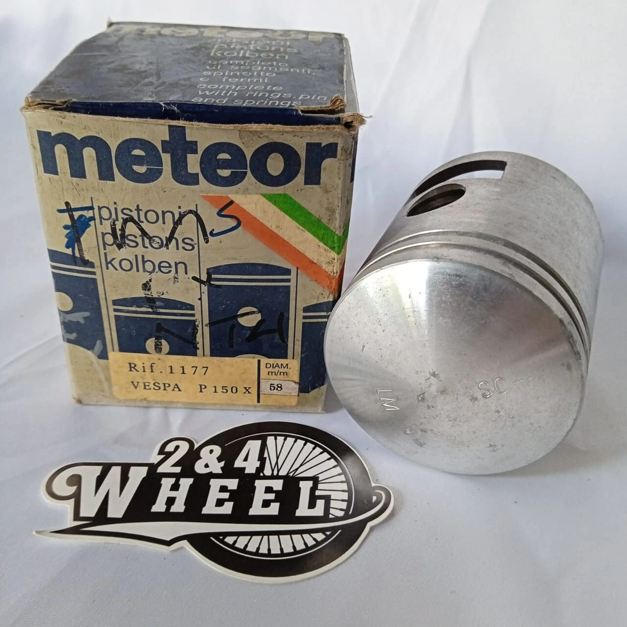 Meteor Piston 58 1M For Vespa P150X Meteor Piston For Vespa P150X 58 1M - Image 2