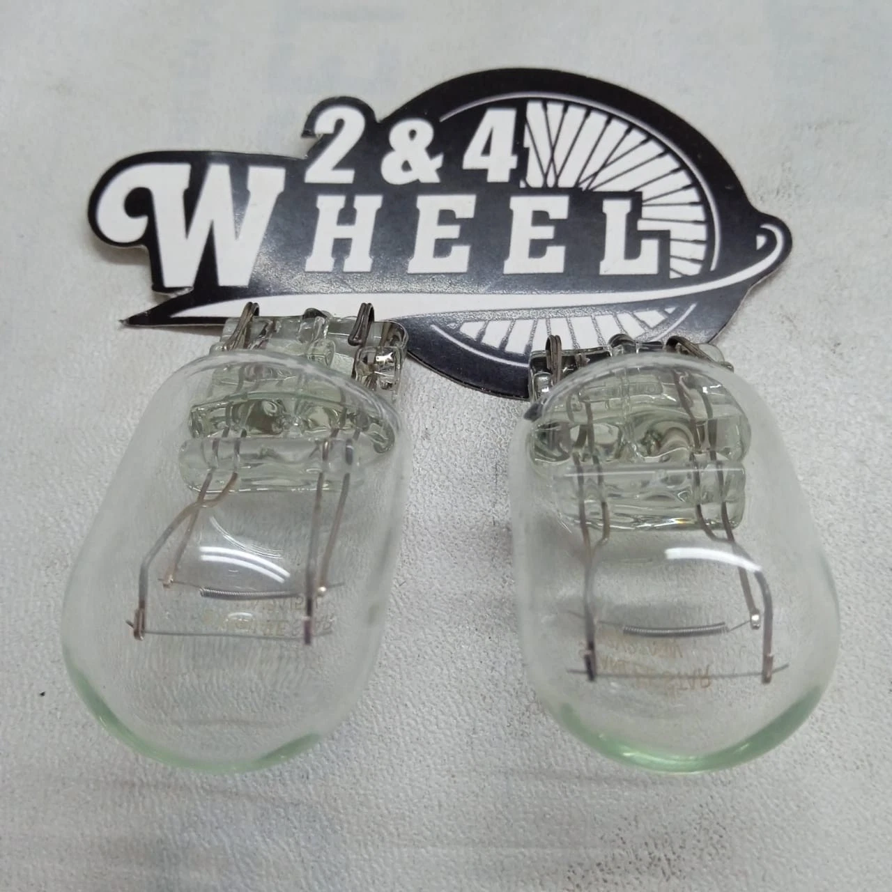 2pc 7440 T20 Bulb Socket Turn Signal Light Harness Wire LED Pig Tail Plug + Bulb - Image 5