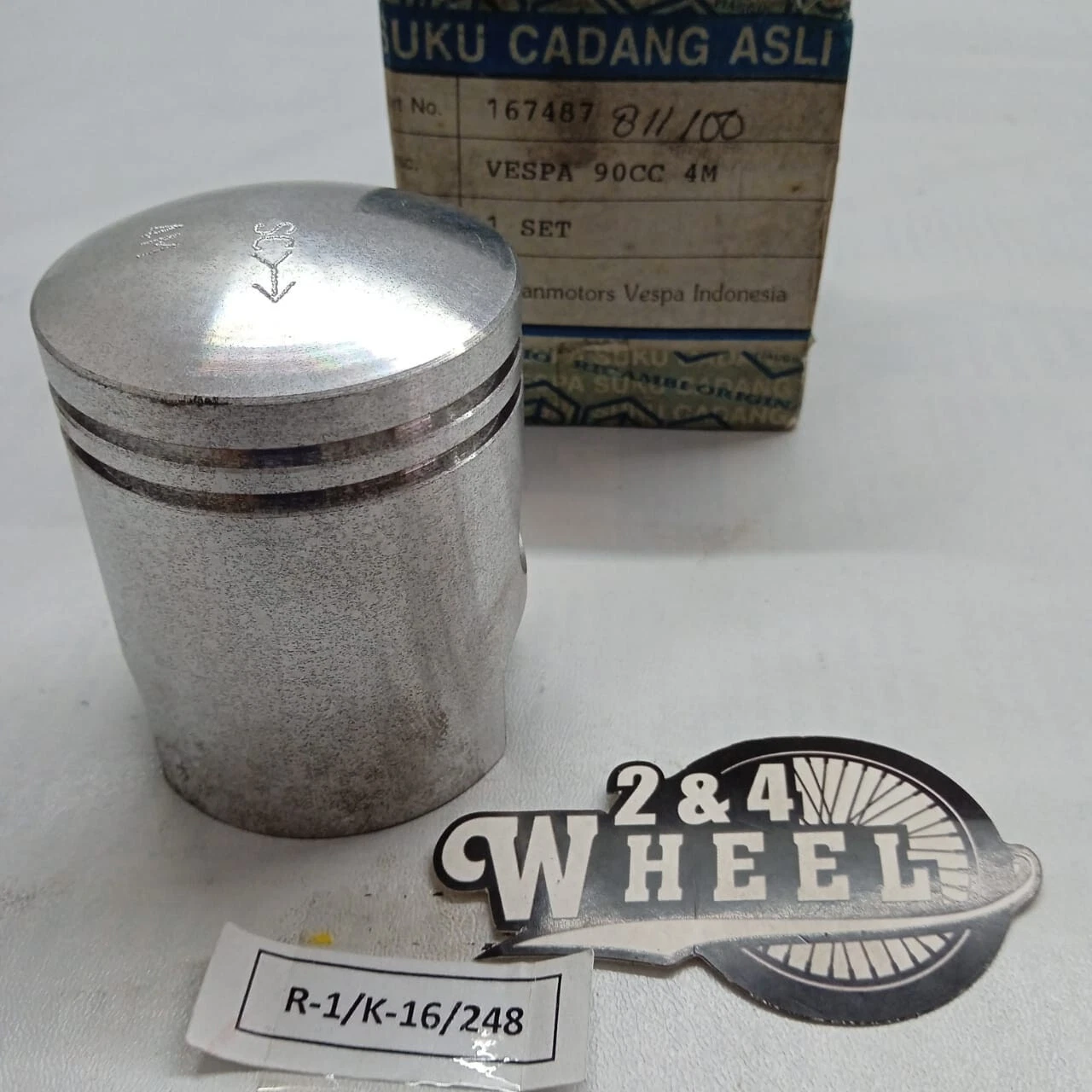 Piaggio Vespa 90 V90 Smallframe Piston Kit Piston Complete Oversize 4M NOS - Image 3