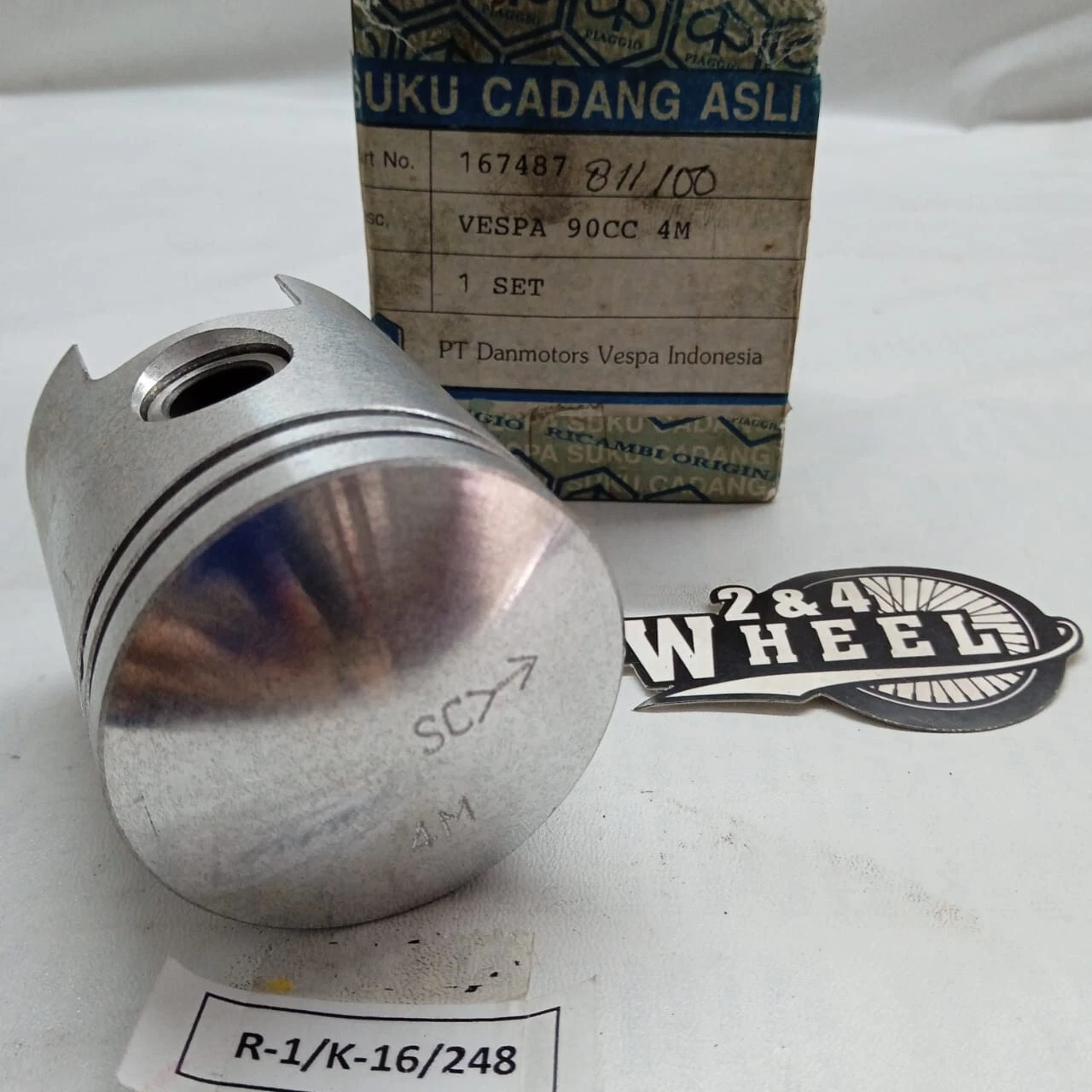 Piaggio Vespa 90 V90 Smallframe Piston Kit Piston Complete Oversize 4M NOS - Image 5