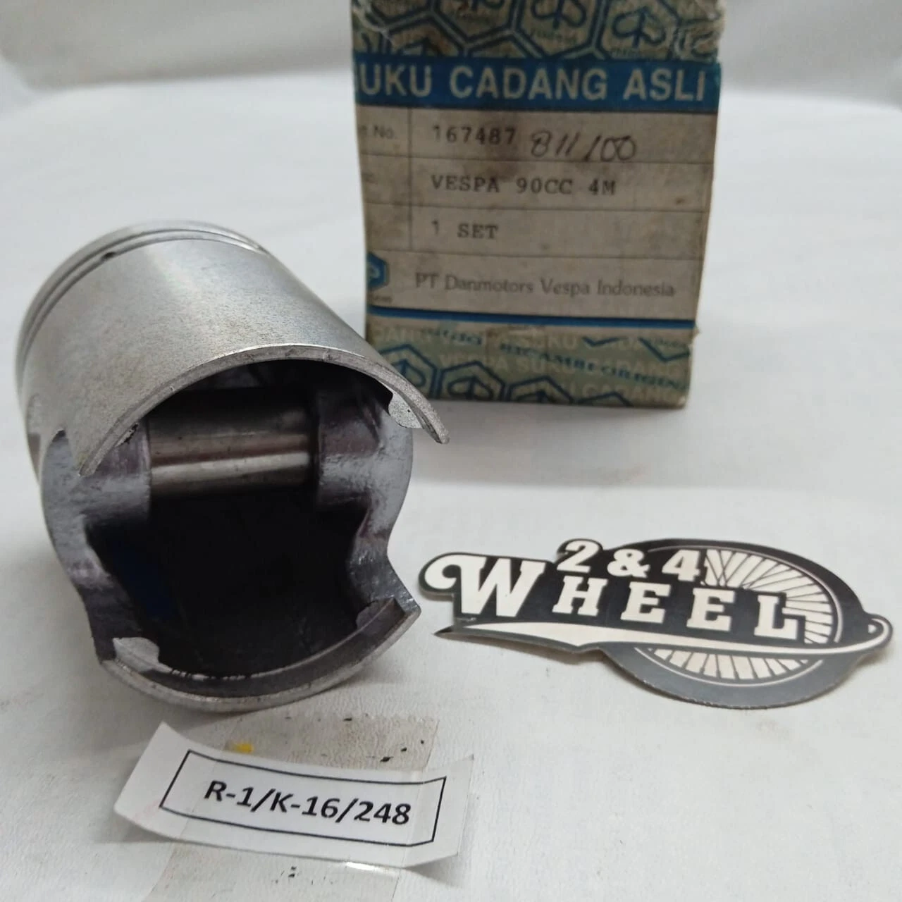 Piaggio Vespa 90 V90 Smallframe Piston Kit Piston Complete Oversize 4M NOS - Image 6