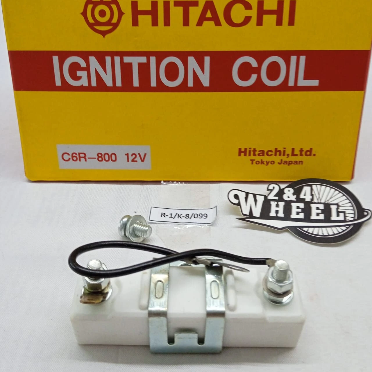 HITACHI C6R 800 12V IGNITION COIL WITH RESISTOR MADE IN JAPAN NEW - Image 6