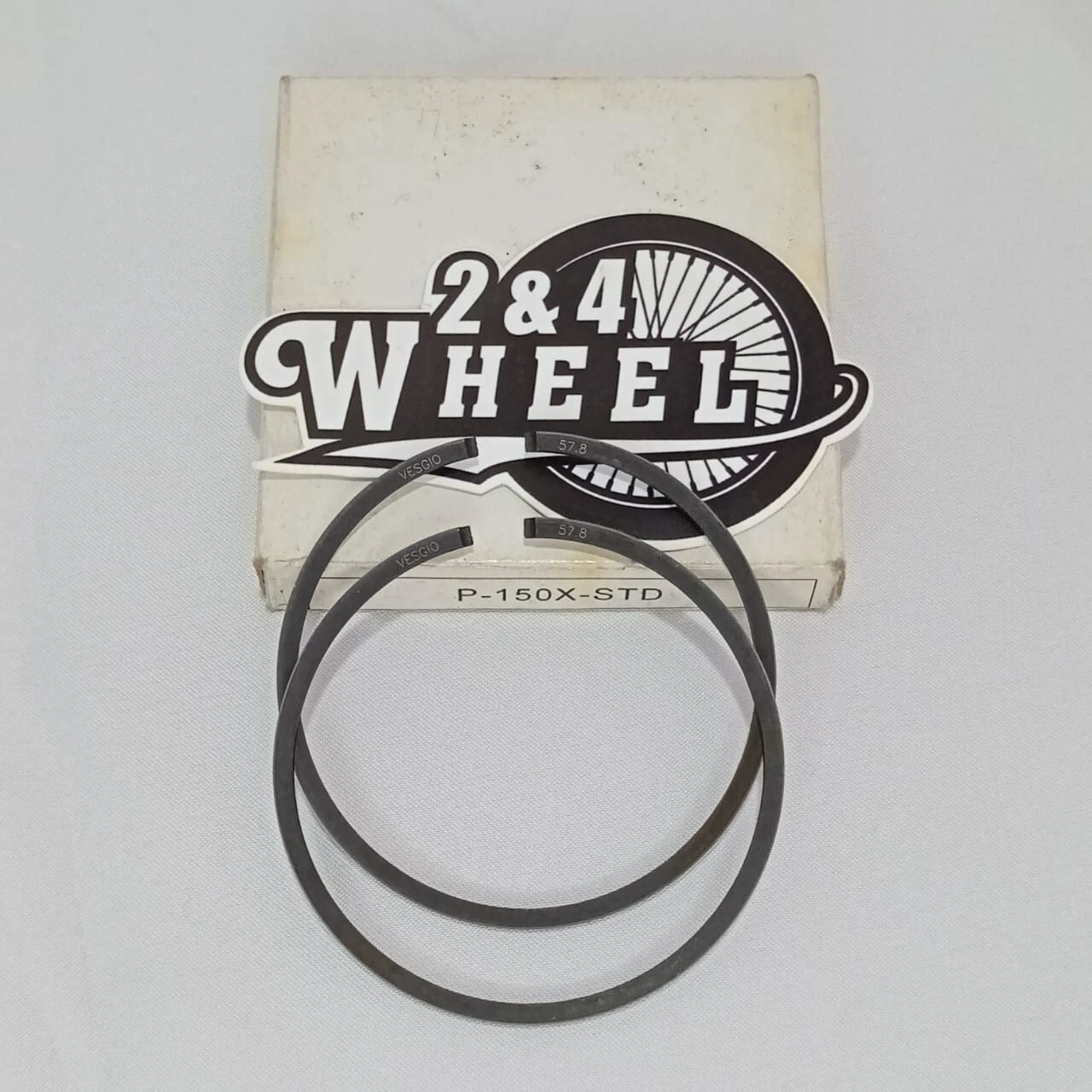 Vespa P-150X-STD P-150XE-STD PX150 PXE150 Brand Vesgio Piston Rings 57.8 - Image 2