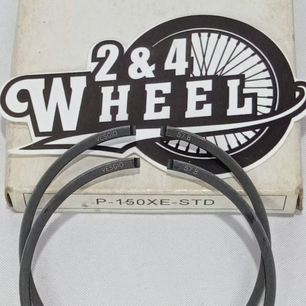 Vespa P-150X-STD P-150XE-STD PX150 PXE150 Brand Vesgio Piston Rings 57.8 - Image 3