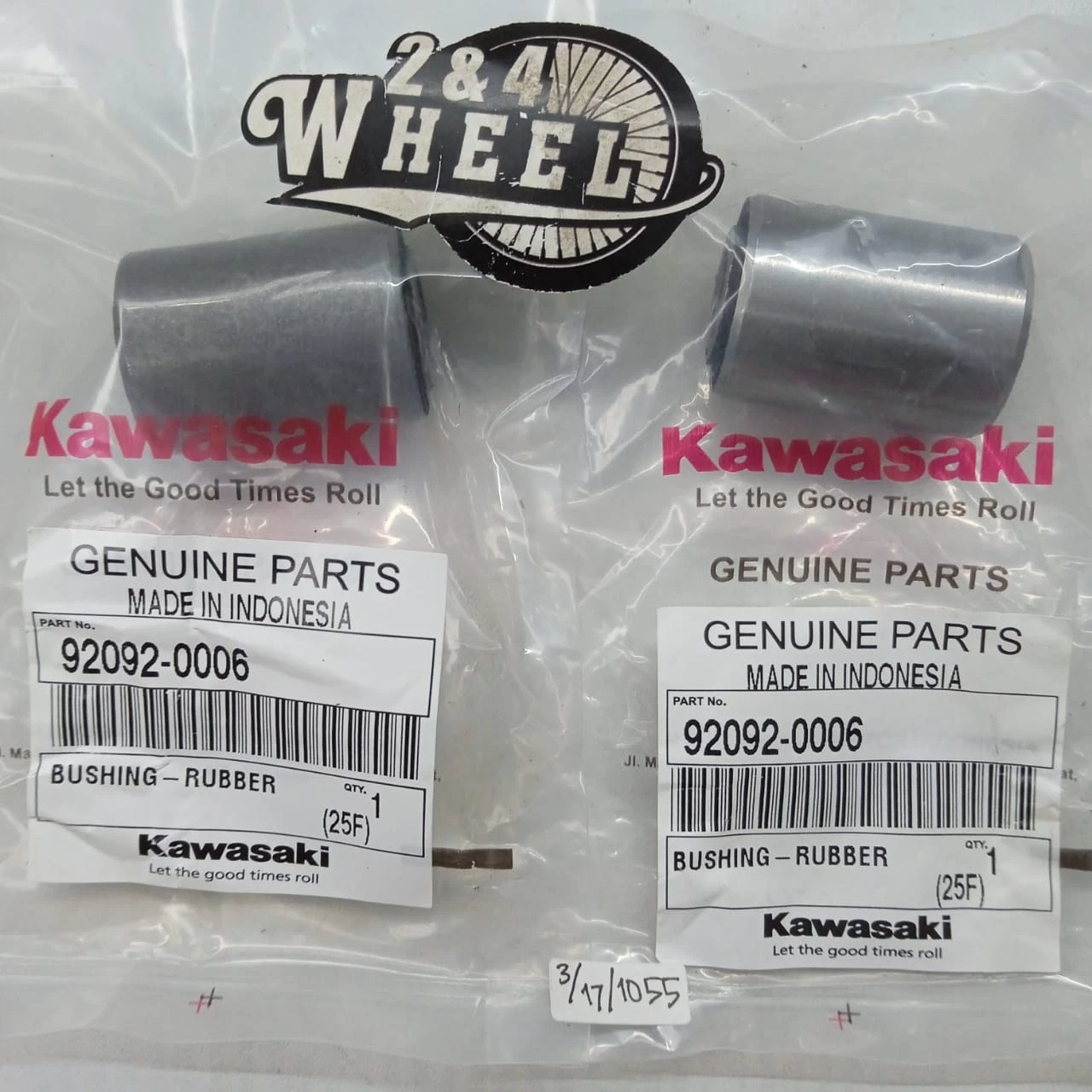 2x Swing Arm Shaft Bushing Kawasaki KH100 KH110 KH125 C2 SS TR G3 G7 92092-0006