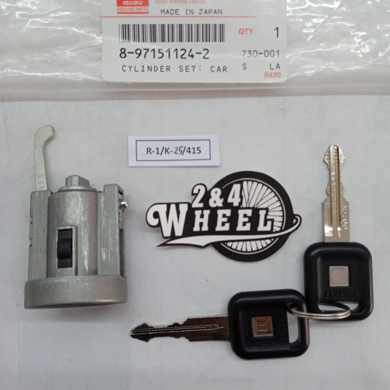Isuzu Trooper Ignition Lock Cylinder Lock Set and Full Set Key 8-97151124-2 NEW - Image 2