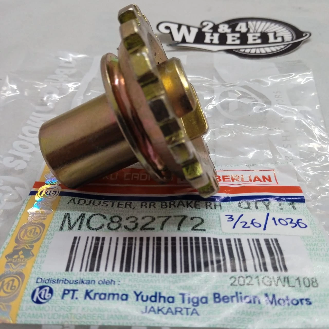 Mitsubishi Fuso Canter FE125 FE73 FE83 Rear Wheel Brake Shoe Adjuster Rh NEW - Image 2