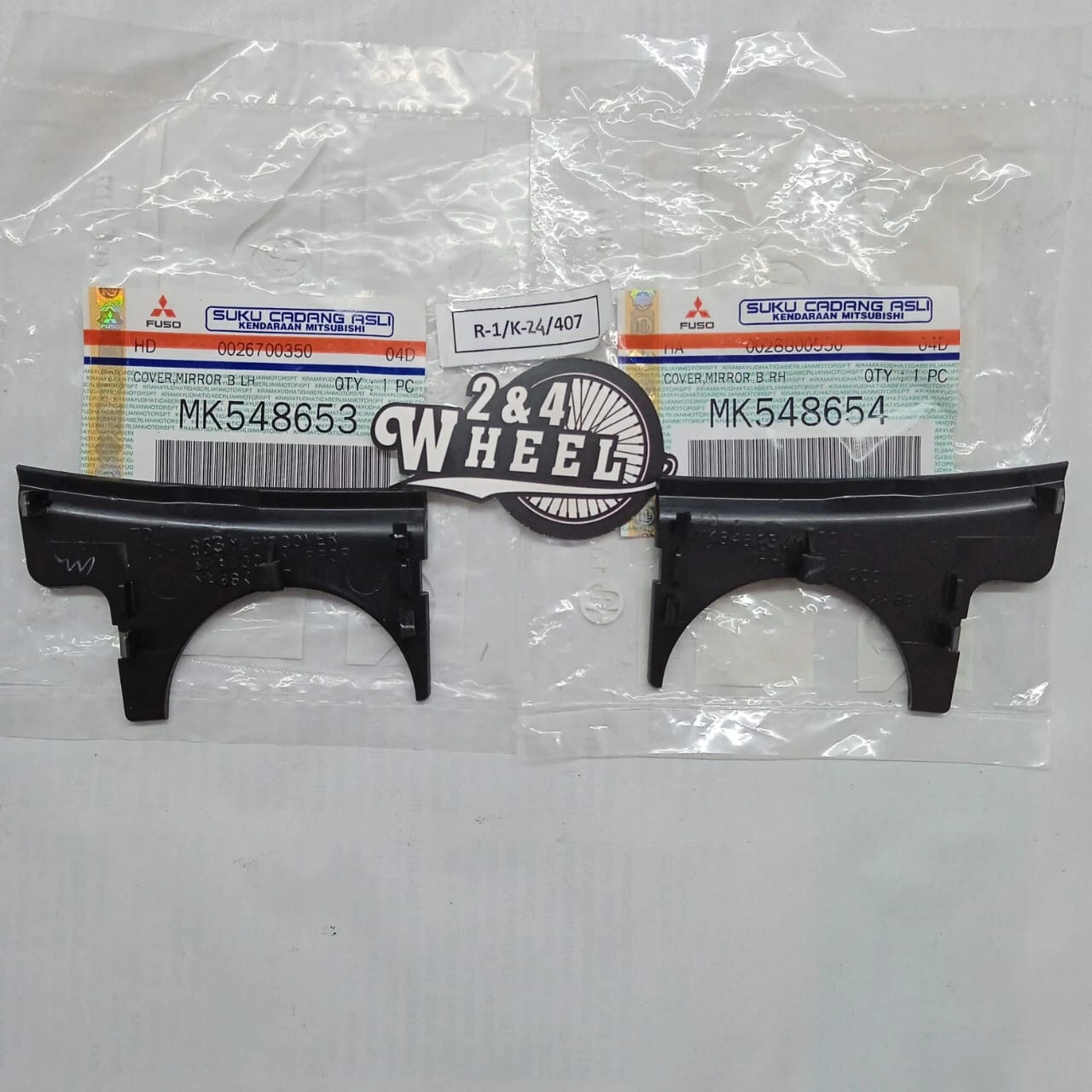 Mitsubishi Fuso Canter FE73 FE83 FE84 FE125 Mirror Arm Upper Cover Set L/R