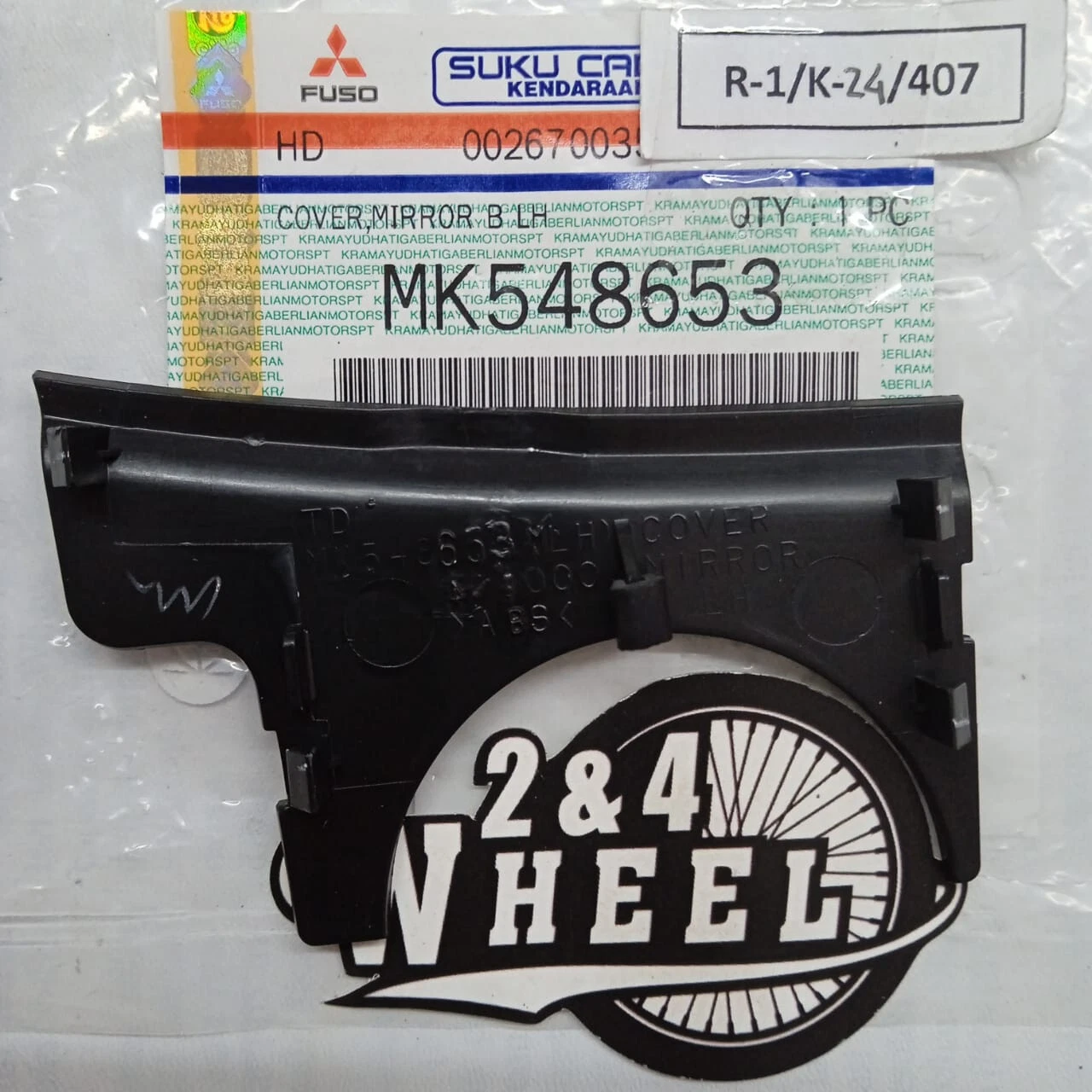 Mitsubishi Fuso Canter FE73 FE83 FE84 FE125 Mirror Arm Upper Cover Set L/R - Image 2