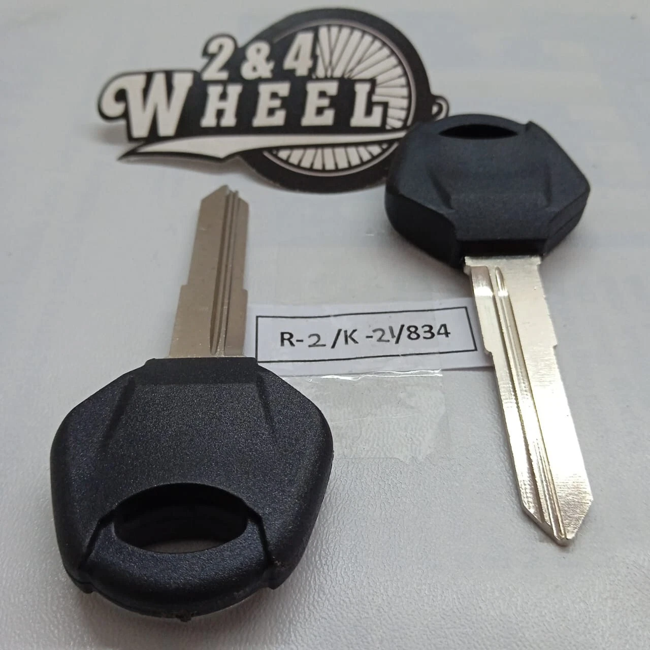 2Pcs Key Blank Uncut Plastic Head Key Fits For Yamaha Motorcycles NEW - Image 3