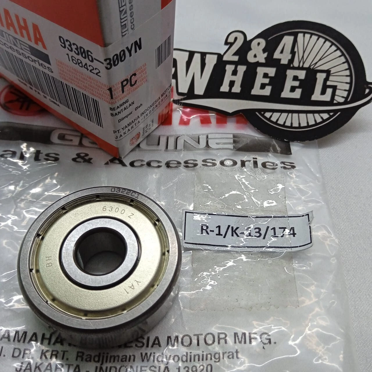 Yamaha N MAX NMAX 2021-2023 Front Hub Wheel Bearing 93306-300YN NEW GENUINE 1pcs
