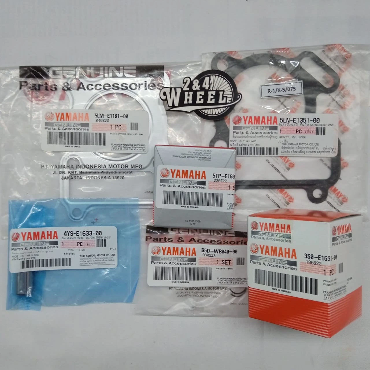 Yamaha TTR110 TTR110E TTR 110 110E Piston Kit Size STD and Gasket NEW GENUINE