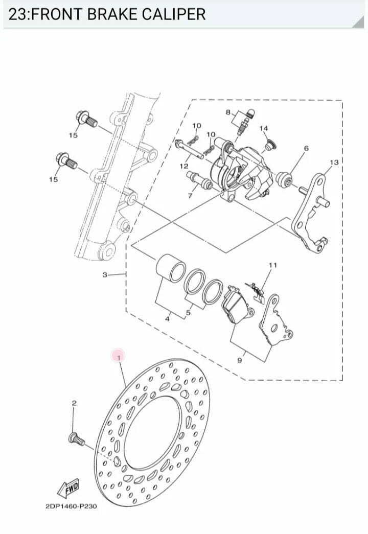 YAMAHA N MAX NMAX GPD 125 GPD125 2015- 2021 FRONT BRAKE DISC 2D-PF582U-00 - Image 7