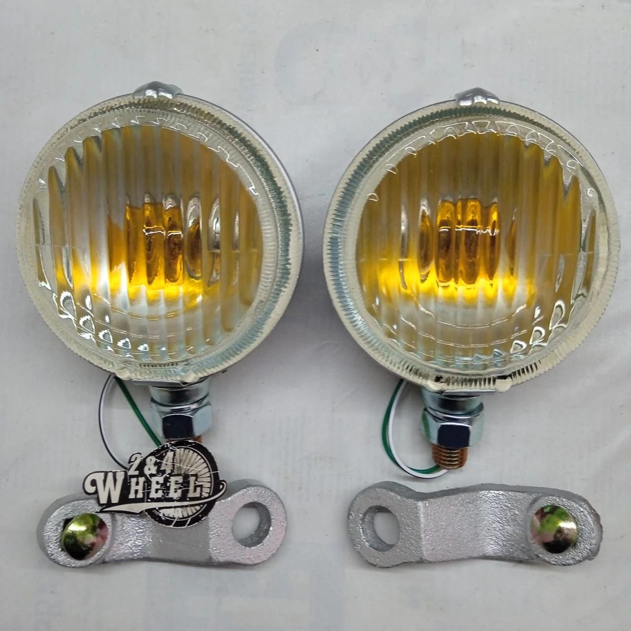 Toyota Land Cruiser FJ40 FJ43 FJ45 Fog Light Lamp with Bracket Pair Lh/Rh NEW