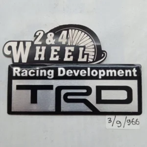 Aluminum TRD Logo Emblem Badge 80mm x 30mm Fits For Toyota NEW